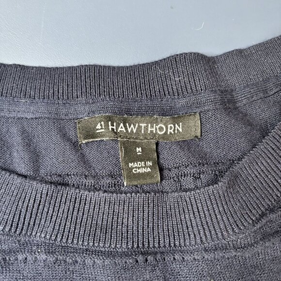 41 Hawthorn Women's Navy Ribbed Long Sleeve Tunic Top M - Picture 5 of 9